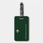 Gepersonaliseerd veilig reisvliegtuig bagagelabel (Achterkant verticaal)