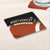 Gepersonaliseerd veld football kartonnen onderzetters (Schuin)