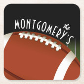 Gepersonaliseerd veld football kartonnen onderzetters (Voorkant)