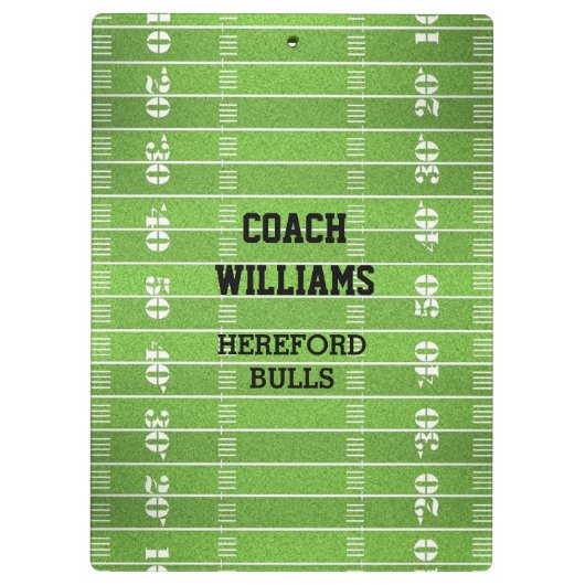 Gepersonaliseerd veld football klembord (Achterkant)