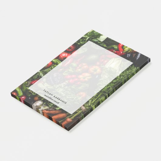 Gepersonaliseerd veld groenten, vers post-it® notes (Schuin)