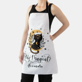 Gepersonaliseerd verblijf Magical Black Cat Schort (Insitu)