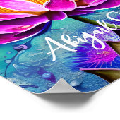 Gepersonaliseerd Verbluffend Roze Lotus Flower Por Poster (Hoek)