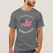 Gepersonaliseerd Verenigde Staten van Amerika Vlag T-shirt (Voorkant)