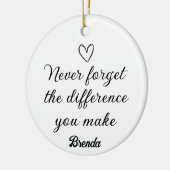 Gepersonaliseerd vergeet nooit het verschil dat je keramisch ornament (Links)