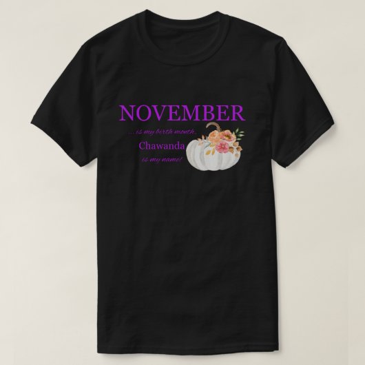 Gepersonaliseerd Verjaardag T-shirt (zwart) (Design voorkant)