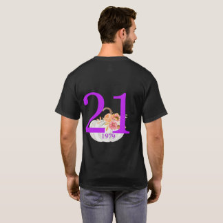 Gepersonaliseerd Verjaardag T-shirt (zwart)