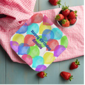 Gepersonaliseerd verjaardagsballonfeest papieren bordje