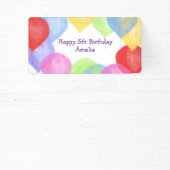 Gepersonaliseerd verjaardagsballonfeest spandoek (Insitu)