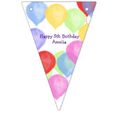 Gepersonaliseerd verjaardagsballonfeest vlaggetjes (Derde vlag)