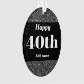 gepersonaliseerd verjaardagscadeau 40th ornament (voorkant)
