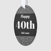 gepersonaliseerd verjaardagscadeau 40th ornament (voorkant)