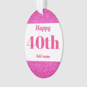 gepersonaliseerd verjaardagscadeau 40th ornament (voorkant)