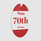 gepersonaliseerd verjaardagscadeau 70th ornament (voorkant)