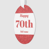 gepersonaliseerd verjaardagscadeau 70th ornament (voorkant)
