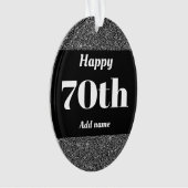 gepersonaliseerd verjaardagscadeau 70th ornament (voorkant)