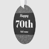 gepersonaliseerd verjaardagscadeau 70th ornament (voorkant)