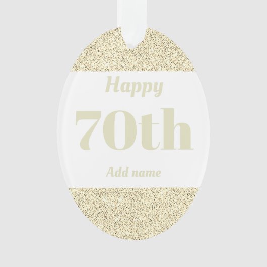 gepersonaliseerd verjaardagscadeau 70th ornament (voorkant)