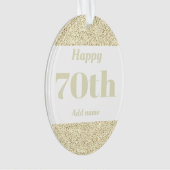 gepersonaliseerd verjaardagscadeau 70th ornament (voorkant)