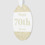 gepersonaliseerd verjaardagscadeau 70th ornament (voorkant)