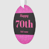  gepersonaliseerd verjaardagscadeau 70th ornament (voorkant)