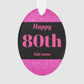  gepersonaliseerd verjaardagscadeau 80th ornament (voorkant)