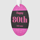  gepersonaliseerd verjaardagscadeau 80th ornament (voorkant)