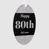  gepersonaliseerd verjaardagscadeau 80th ornament (voorkant)