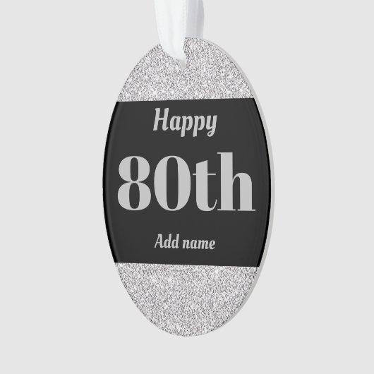  gepersonaliseerd verjaardagscadeau 80th ornament (voorkant)