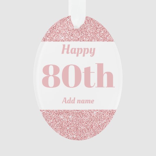 gepersonaliseerd verjaardagscadeau 80th ornament (voorkant)