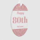 gepersonaliseerd verjaardagscadeau 80th ornament (voorkant)