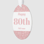 gepersonaliseerd verjaardagscadeau 80th ornament (voorkant)