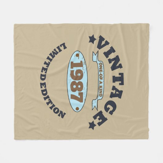 Gepersonaliseerd  verjaardagscadeau fleece deken (Voorkant (Horizontaal))