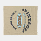 Gepersonaliseerd  verjaardagscadeau fleece deken (Voorkant (Horizontaal))