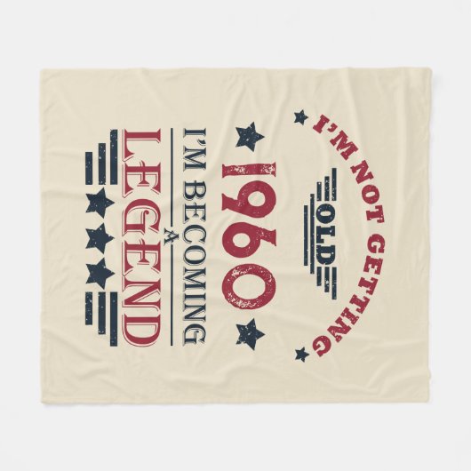 Gepersonaliseerd  verjaardagscadeau fleece deken (Voorkant (Horizontaal))