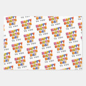 Gepersonaliseerd verjaardagscadeau inpakpapier vel (Voorkant 2)