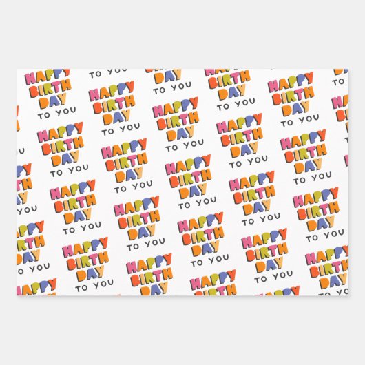 Gepersonaliseerd verjaardagscadeau inpakpapier vel (Voorkant 2)