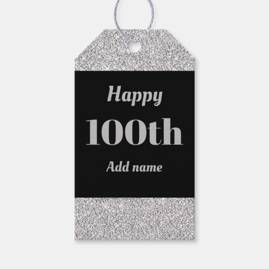 gepersonaliseerd verjaardagscadeau labels 100e cadeaulabel (Voorkant)