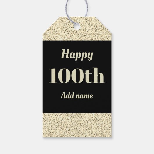  gepersonaliseerd verjaardagscadeau labels 100e cadeaulabel (Voorkant)