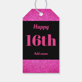 gepersonaliseerd verjaardagscadeau labels 16e cadeaulabel