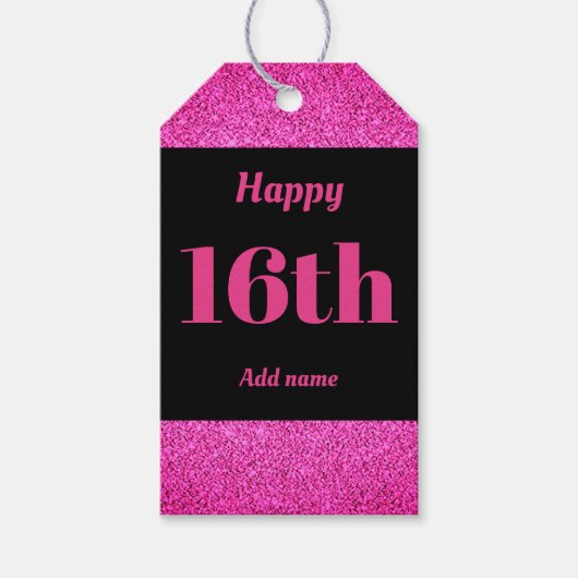  gepersonaliseerd verjaardagscadeau labels 16e cadeaulabel (Voorkant)