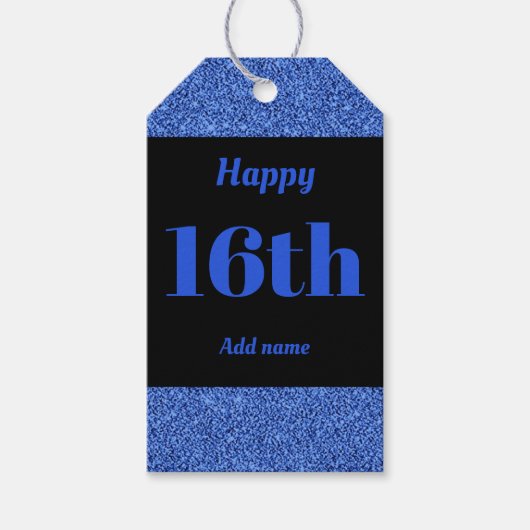 gepersonaliseerd verjaardagscadeau labels 16e cadeaulabel (Voorkant)