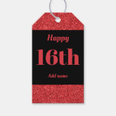  gepersonaliseerd verjaardagscadeau labels 16e cadeaulabel (Voorkant)