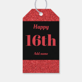 gepersonaliseerd verjaardagscadeau labels 16e cadeaulabel