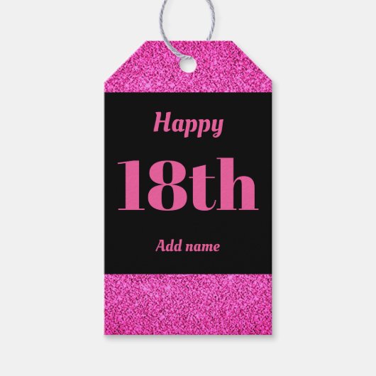  gepersonaliseerd verjaardagscadeau labels 18e cadeaulabel (Voorkant)