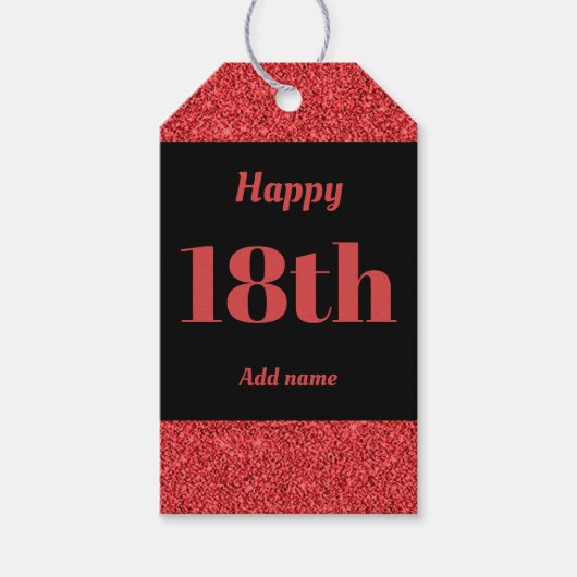  gepersonaliseerd verjaardagscadeau labels 18e cadeaulabel (Voorkant)