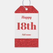 gepersonaliseerd verjaardagscadeau labels 18e cadeaulabel (Voorkant)