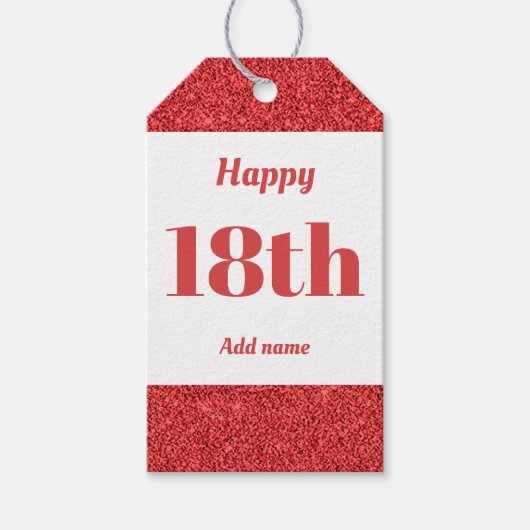 gepersonaliseerd verjaardagscadeau labels 18e cadeaulabel (Voorkant)