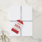  gepersonaliseerd verjaardagscadeau labels 18e cadeaulabel (Met Touw)