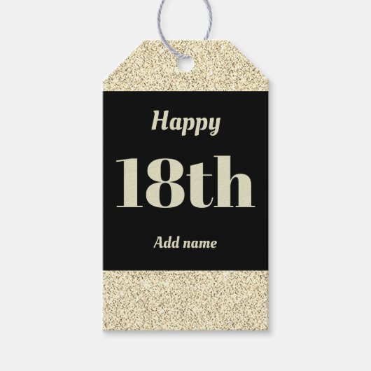  gepersonaliseerd verjaardagscadeau labels 18e cadeaulabel (Voorkant)